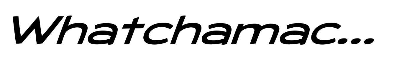 Whatchamacallit Expanded Italic